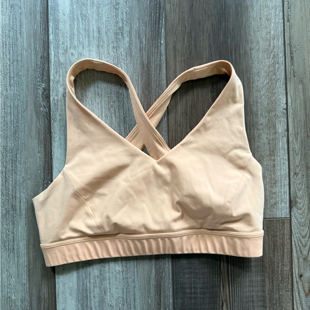 Lululemon Athletica Peach Sports Bra with Cross-Back Design